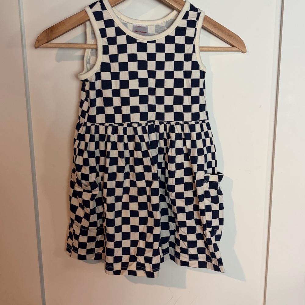 Hanna Andersson’s Blue and White checkered Sleeveless Dress